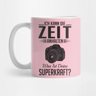 Ich kann die zeit anhalten fotograf (black) Mug